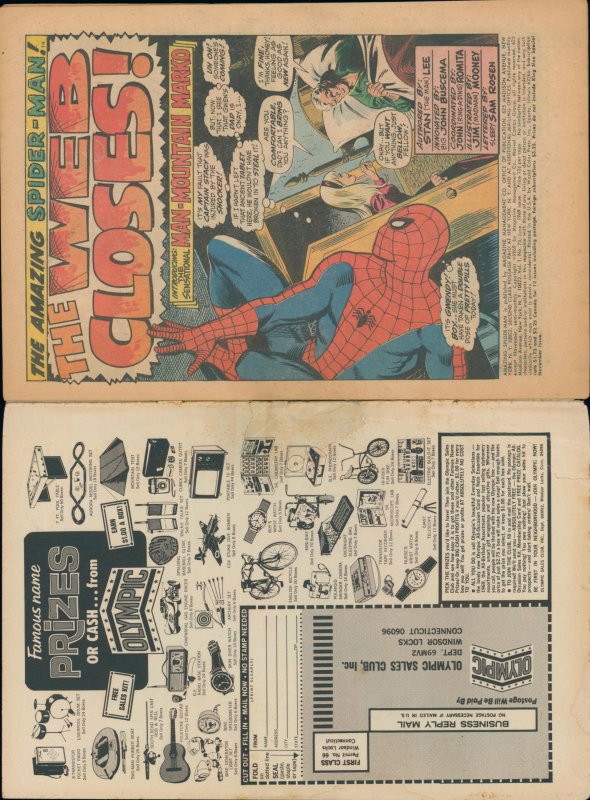 The Amazing Spider-Man #73 (1969) 1st Silvermane 1st Man Mountain Marko