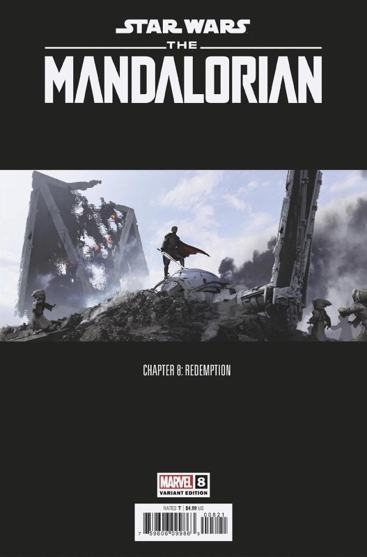 Star Wars Mandalorian #8 Concept Art Var Marvel Prh Comic Book 2023