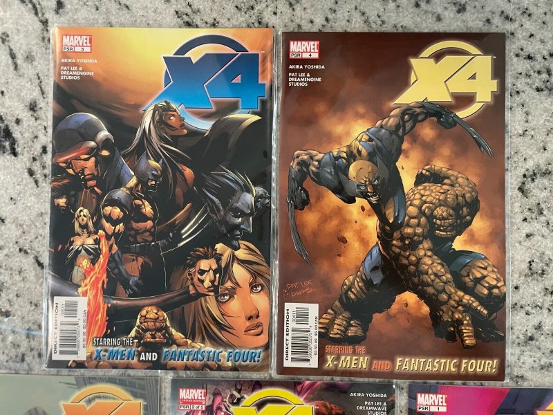 X4 Complete Marvel Comics LTD Series # 1 2 3 4 5 X-Men Fantastic Four Thing J903 
