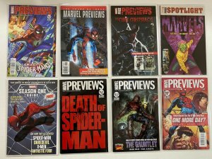 Marvel Previews Spider-Man lot 10 different books (Condition and Years Vary)