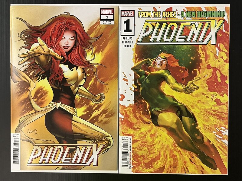 PHOENIX #1 CVR A + 1:25 GREG LAND VAR SET OF 2 X-Men 2024 IN-HAND PROSHIPPER