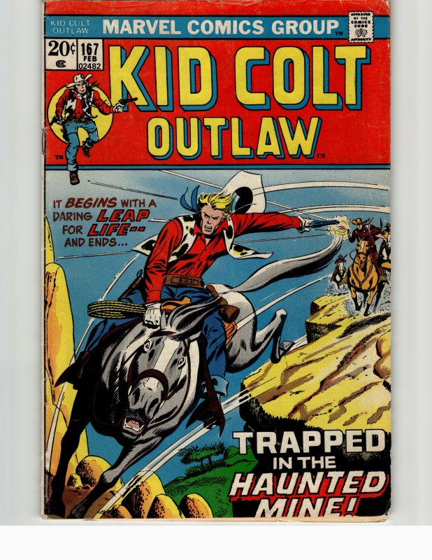 Kid Colt Outlaw #167 (1973) Kid Colt