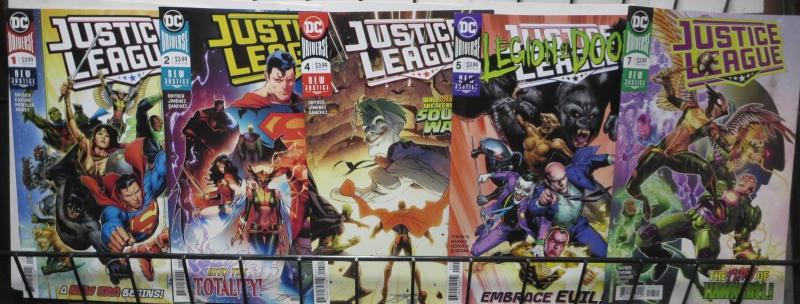 JUSTICE LEAGUE (DC, 2018) # 1,2,4,5,7! VF-NM Scott Snyder,Jim Cheung!Legion/Doom