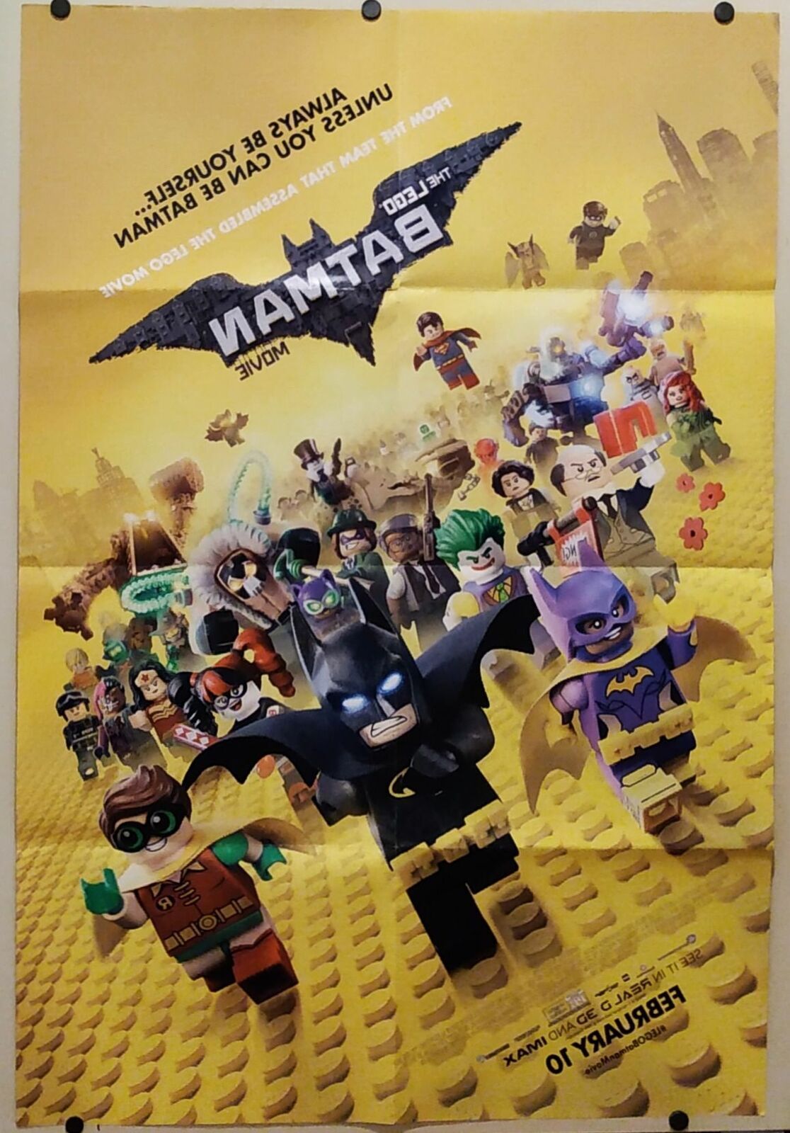 The Lego Batman Movie (2017) Original One-Sheet Movie Poster - Original Film  Art - Vintage Movie Posters