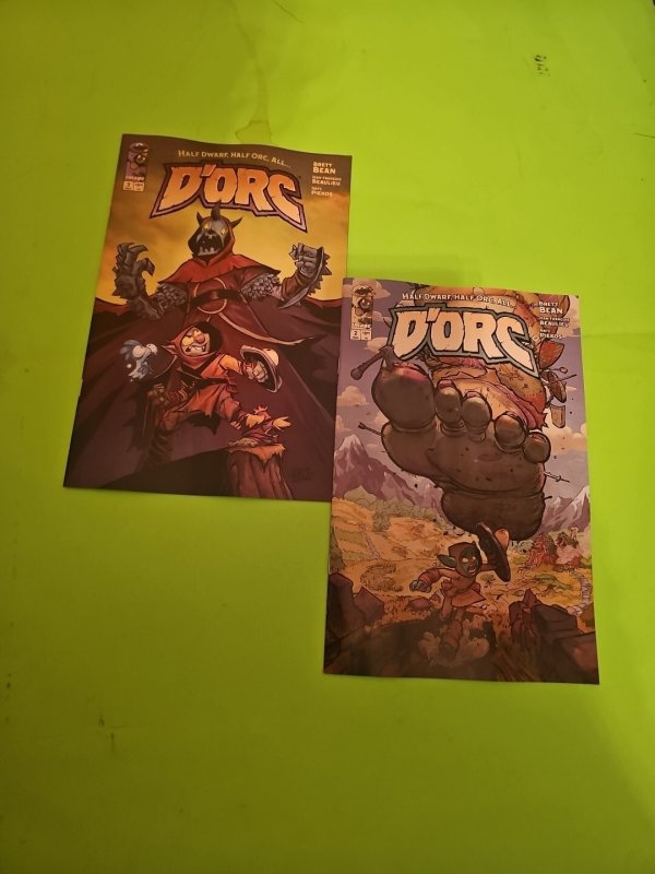 D'Orc 2 • 1st Printings • Brett Bean Collector's Set • Half Dwarf Half Orc