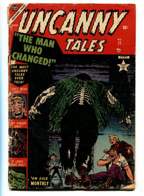 UNCANNY TALES #11 1953-A-bomb panel- Precode Atlas Horror FR/G 