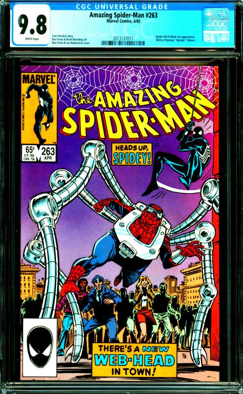 Amazing Spider-Man #263 CGC Graded 9.8 Spider-Kid & Black Cat Appearance