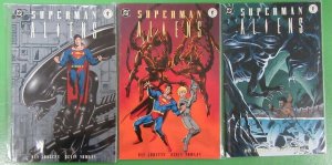 Superman/Aliens #1-3 Complete Dark Horse Comics 1995 VF