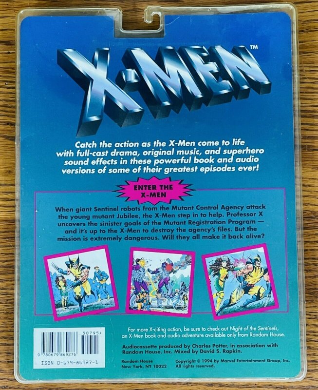 ENTER THE X-MEN BOOK & CASSETTE 1994 NEW & SEALED Marvel Comics 1994 Books TV