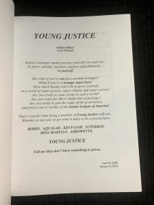 2010 YOUNG JUSTICE Series Bible & Character Designs SC FVF 7.0 Robin Superboy