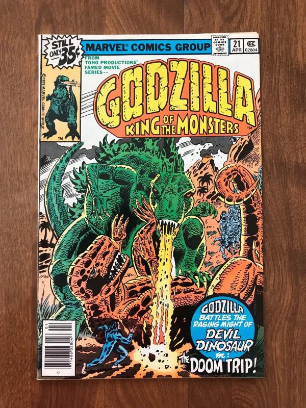 Godzilla: King of the Monsters #21 (Marvel; April, 1979) - Fantastic Four - VF