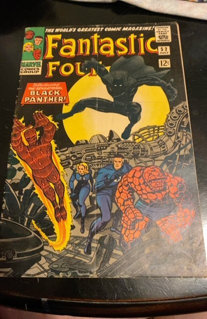 Fantastic Four #52- 1966 1st app. Black Panther key issue