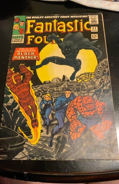 Fantastic Four #52- 1966 1st app. Black Panther key issue | Comic Books ...