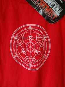 FULL METAL ALCHEMIST, Red T-SHIRT, New, Medium, Size M, 2005