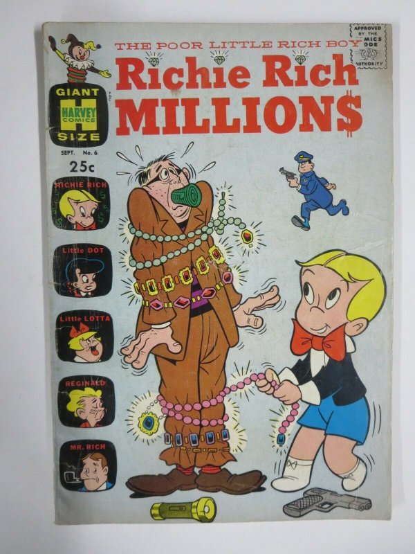 RICHIE RICH MILLIONS #6 (Harvey,9/1963) GOOD  (G)  