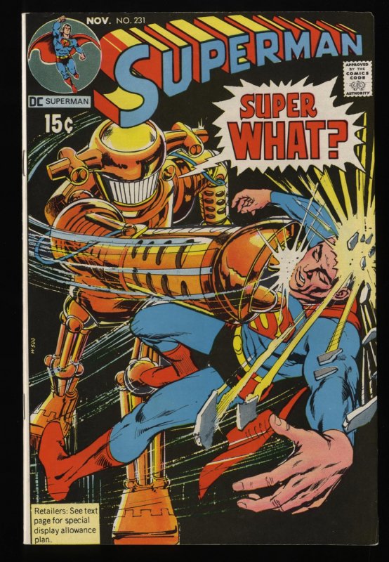 Superman #231 VF- 7.5