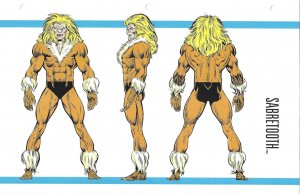 Official Handbook of the Marvel Universe Sheet - Sabretooth