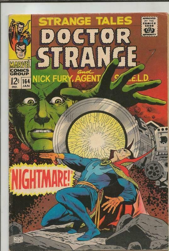 Strange Tales #164 ORIGINAL Vintage 1968 Marvel Comics Dr Strange Jim Steranko