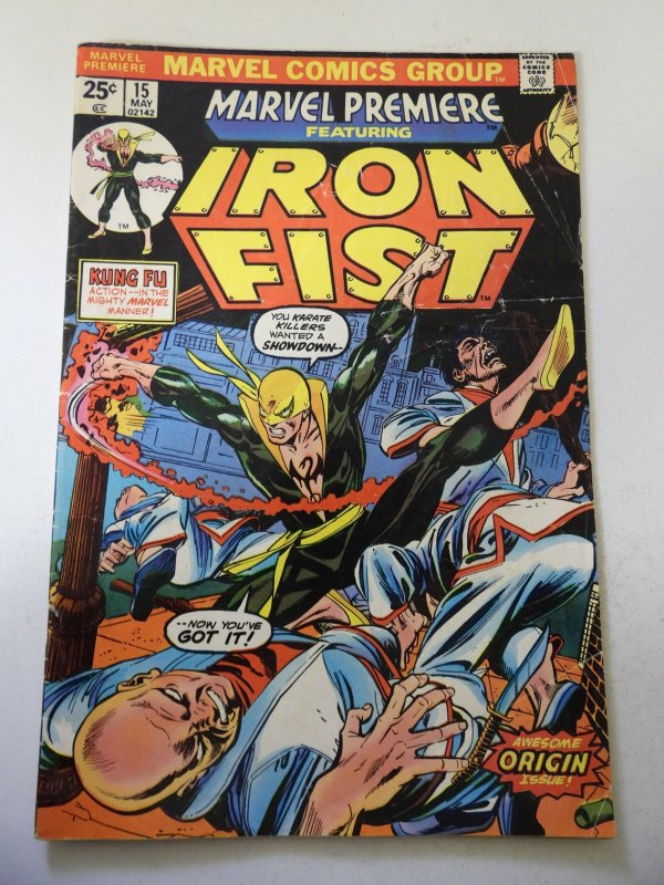 Marvel Premiere #15 (1974) 1st App of Iron Fist! VG Condition MVS Intact!