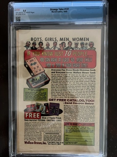 Strange Tales #137 (1965) - CGC 5.0