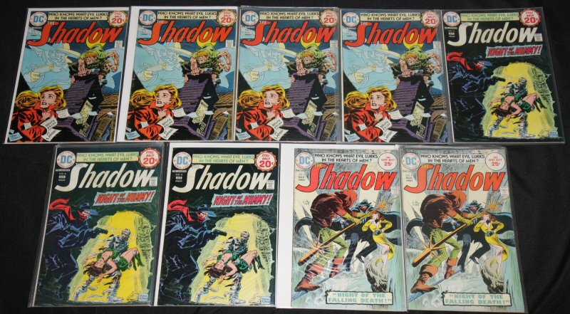 DC Bronze Age THE SHADOW 53 Comic Lot MOST FN-VF Dealer Lot #1-12 (SOME DUPES)