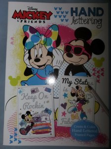 Disney Mickey & Friends 2019 Dreamtivity Hand Lettering and Activity Book NEW