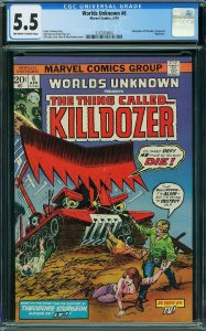 Worlds Unknown #6 (1974) CGC 5.5 FN-