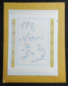 ON THE LOSS OF YOUR LOVED ONE  Blue Flowers 7x9.25 Greeting Card Art #12062