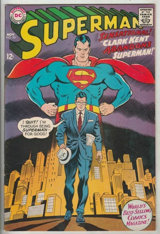 Superman #201 (Nov-67) NM- High-Grade Superman, Jimmy Olsen,Lois Lane, Lana L...