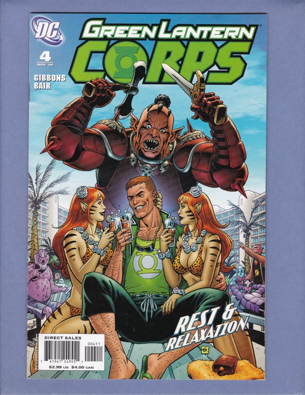 Green Lantern Corps #4 NM- Guy Gardner Front/Back Cover Scans DC 2006