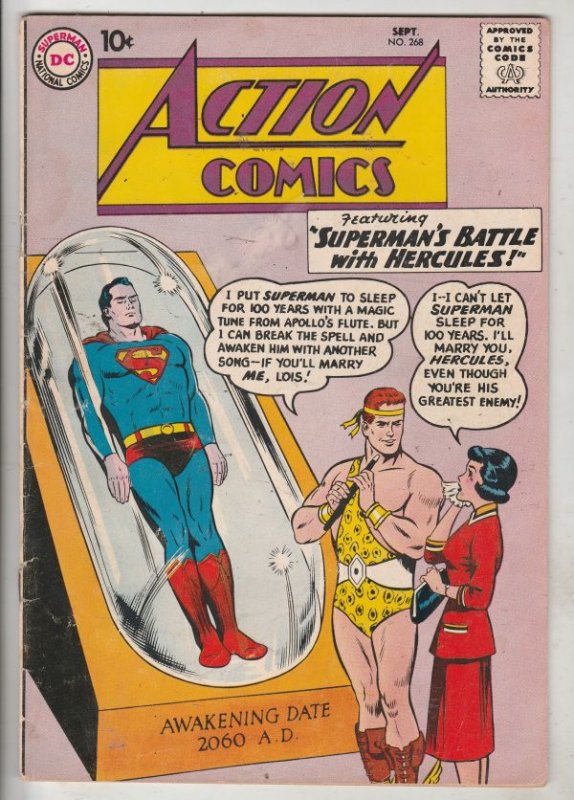 Action Comics #268 (Oct-60) FN- Mid-Grade Superman, Supergirl