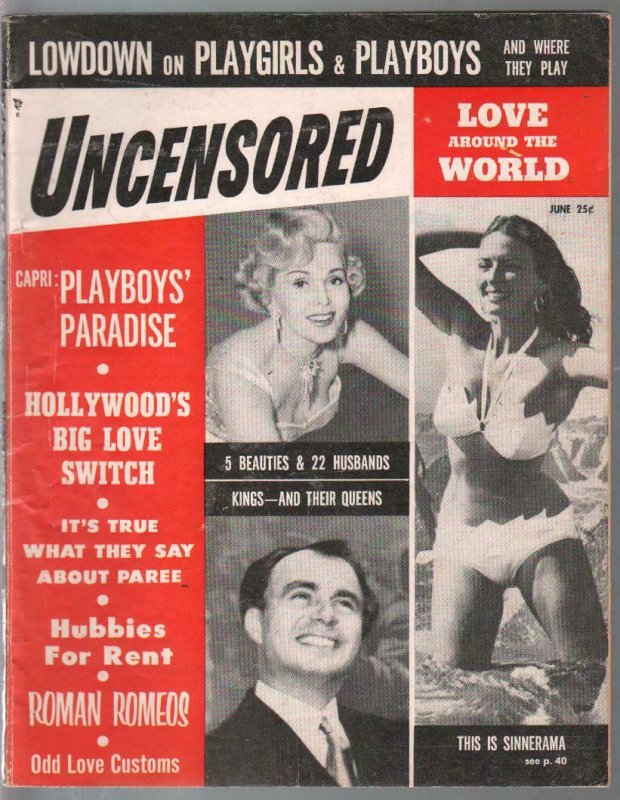 Uncensored-#5  9/1954-cheesecake-pix-pulp thrills-expose-scandal-VG/FN