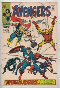 Avengers, The #58 (Sep-68) VF/NM High-Grade Avengers (Thor, Iron Man, Captain...
