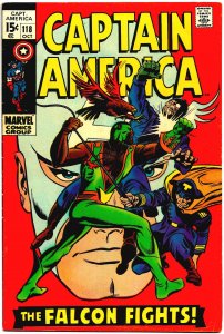 CAPTAIN AMERICA #118 (Oct1969) 8.0 VF 2nd App The FALCON! Gene Colan! J. Sinnott