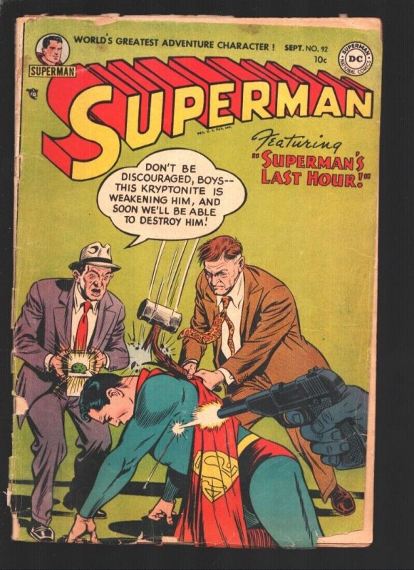 SUPERMAN #92-1954-DC--Superman's Last Hour-Full page ad for Jimmy Olsen #1-...