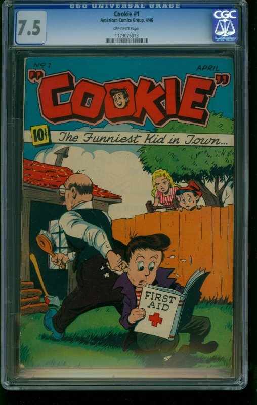 COOKIE #1-1946-CGC 7.5-ACG-GOLDEN-AGE-FIRST ISSUE-SOUTHERN STATES - 1173075013