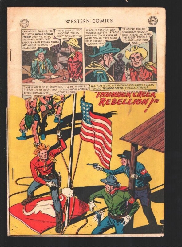 Western Comics #28 1951- American Flag cover- Wyoming Kid- Nighthawk-Ruben Mo...