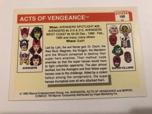 ACTS OF VENGEANCE #105 : 1990 Marvel Universe Series 1 card, NM/M