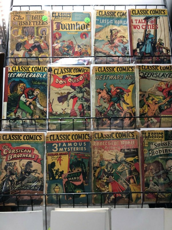 CLASSIC COMICS/ ILLUSTRATED 24 diff low grade, low HRNs amazing collection