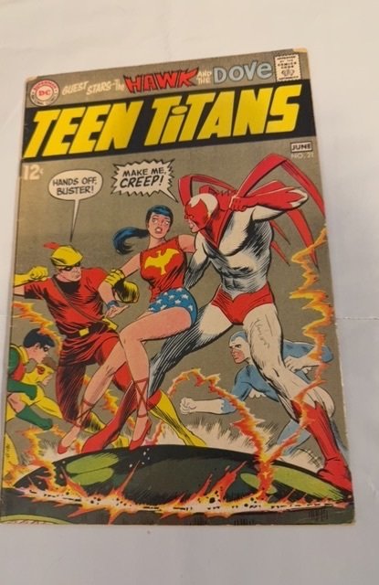 Teen Titans #21 (1969)with guests Hawk and Dove