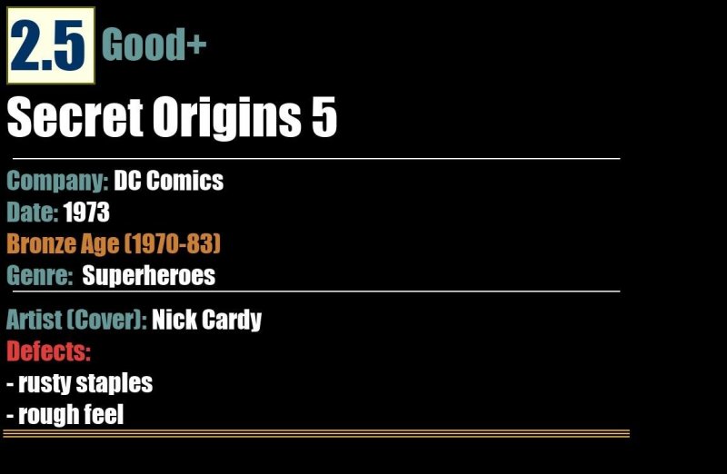 Secret Origins 5 (1973) GD+ 2.5 Bronze Age DC Comics