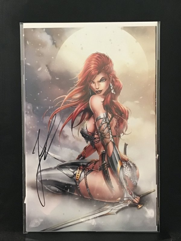 Immortal Red Sonja #1 signed by Jamie Tyndall with COA virgin Cvr