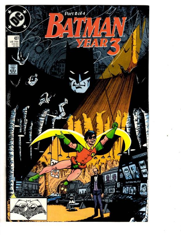 10 Batman DC Comic Books # 436 437 438 440 441 443 444 445 446 447 Robin CB4