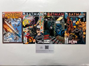 4 DC Comic Books Batman # 2 4 5 + Amazons Attack # 4 Superman Robin 75 JS46