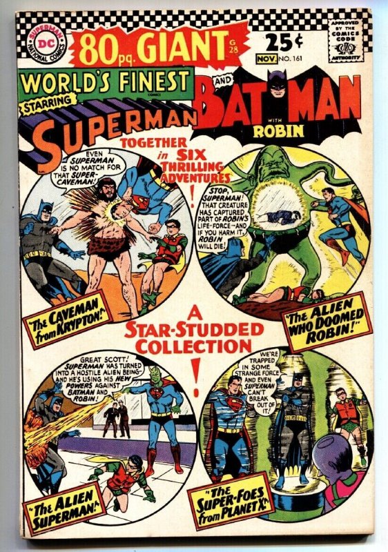 WORLD'S FINEST #161 comic book 1966-80 PAGE GIANT-BATMAN-SUPERMAN