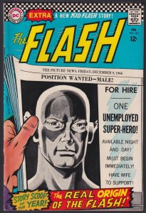 Flash #167 Origin of Flash FN/VF 7.0 DC Comic 1967