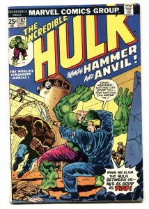 INCREDIBLE HULK #182 comic book 2nd WOLVERINE BRONZE vg-
