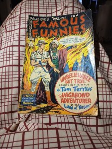 Famous Funnies 202 1 Page Ad drawn by Frank Frazetta! 1952 Land Of Satan Cover