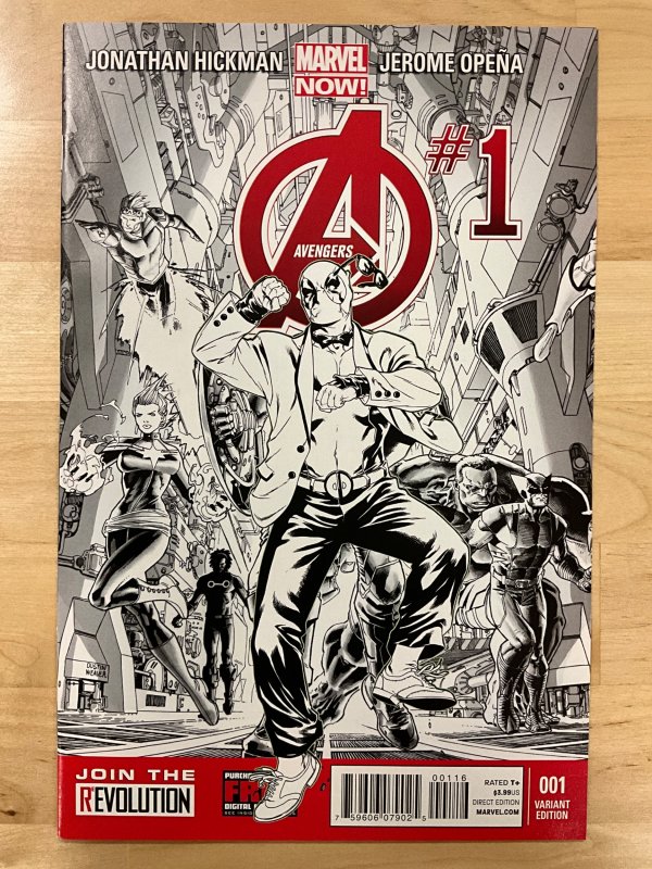 Avengers #1 Brooks Sketch Cover (2013)