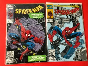 SPIDER-MAN V1 #'s 27-28 1992 MARVEL  / SOMETHING ABOUT A GUN.. 1&2 / NM